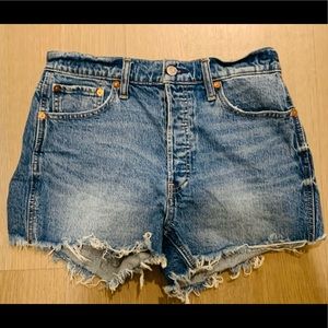 High Rise Cheeky Denim Shorts